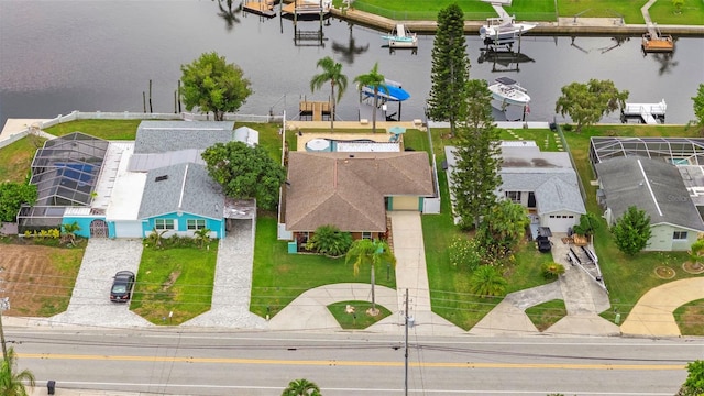 4252 Floramar Ter, New Port Richey, FL 34652 - aerial perspective of suburban area with a large body of water