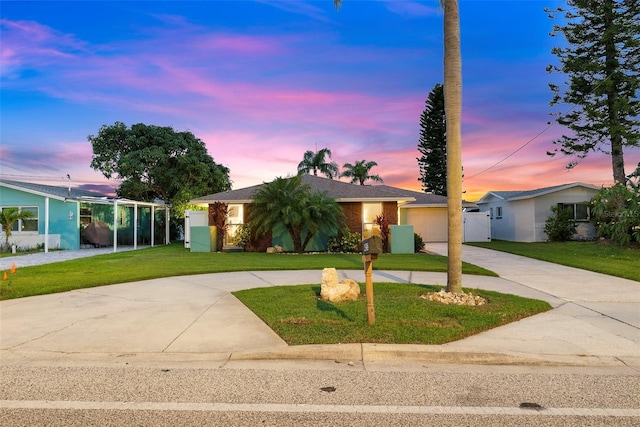 4252 Floramar Ter, New Port Richey, FL 34652 - ranch-style home with curved driveway