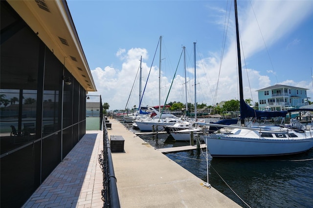 4252 Floramar Ter, New Port Richey, FL 34652 - dock area featuring a water view