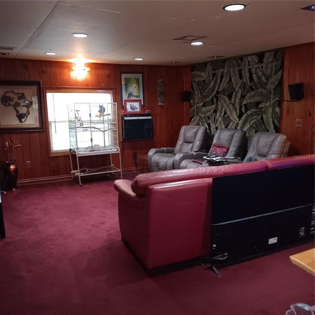6615 New Tampa Hwy, Lakeland, FL 33815 - living area with wooden walls and carpet