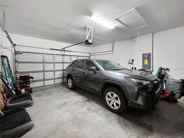 4079 Pacente Loop, Wesley Chapel, FL 33543 - garage with a garage door opener and electric panel