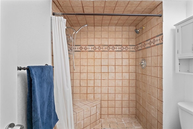 2095 Sunset Point Rd Unit 2201, Clearwater, FL 33765 - bathroom with tiled shower and toilet