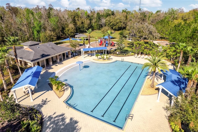 2839 Cordoba Ranch Blvd, Lutz, FL 33559 - community pool with a forest view
