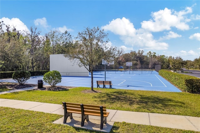 2839 Cordoba Ranch Blvd, Lutz, FL 33559 - view of basketball court with community basketball court and a lawn