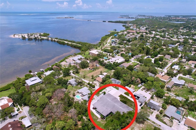 1445 Coburn Dr, Tarpon Springs, FL 34689 - aerial view of property and surrounding area featuring a nearby body of water and nearby suburban area