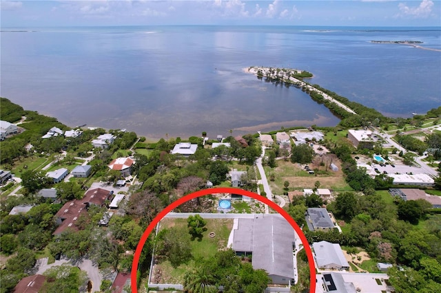 1445 Coburn Dr, Tarpon Springs, FL 34689 - aerial view of property and surrounding area with a nearby body of water and nearby suburban area