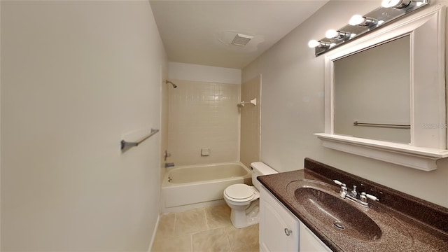 1421 Mohrlake Dr, Brandon, FL 33511 - full bath featuring vanity, shower / washtub combination, and tile patterned flooring