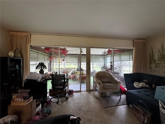 1106 Trellis Ave, Spring Hill, FL 34606 - living area featuring plenty of natural light and an office area