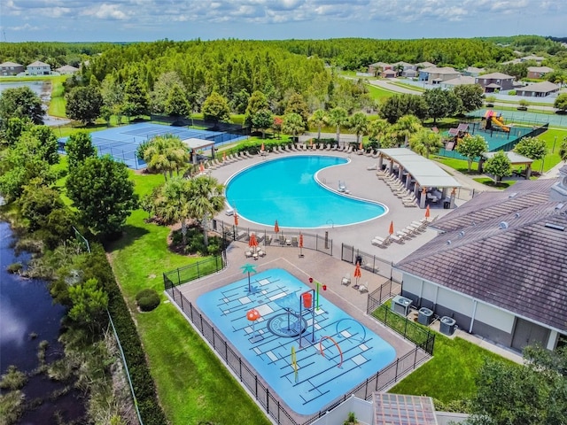 18419 Merseyside Loop, Land O Lakes, FL 34638 - bird's eye view of a pool area