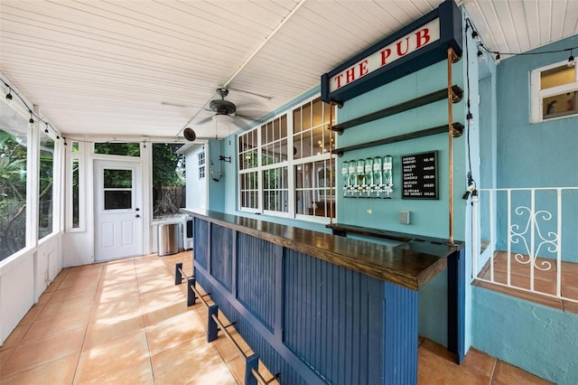 12995 NE 5th Ave, North Miami, FL 33161 - view of patio with ceiling fan