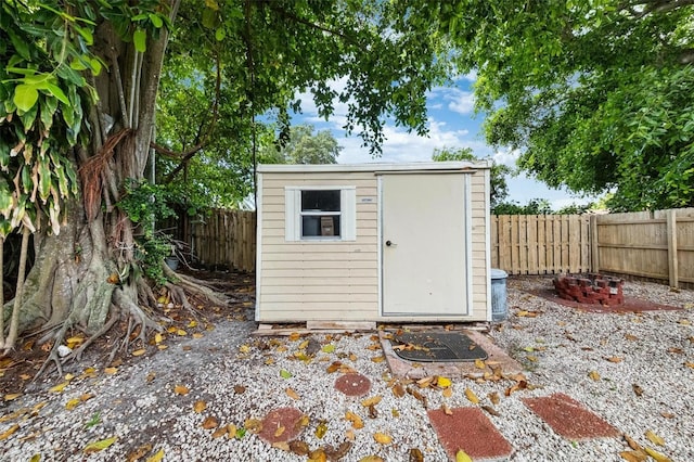 12995 NE 5th Ave, North Miami, FL 33161 - view of shed with a fenced backyard