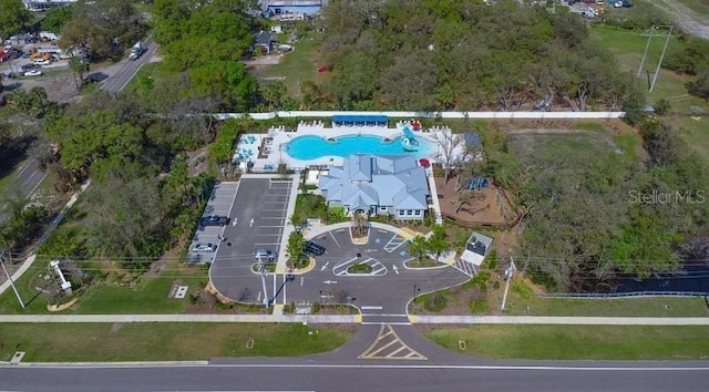 6909 Holly Heath Dr, Riverview, FL 33578 - aerial view of property's location with a pool