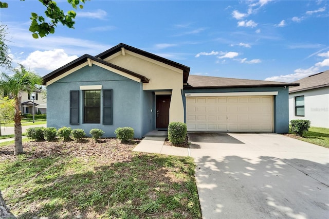 10119 Rose Petal Pl, Riverview, FL 33578 - ranch-style house featuring stucco siding, an attached garage, and driveway