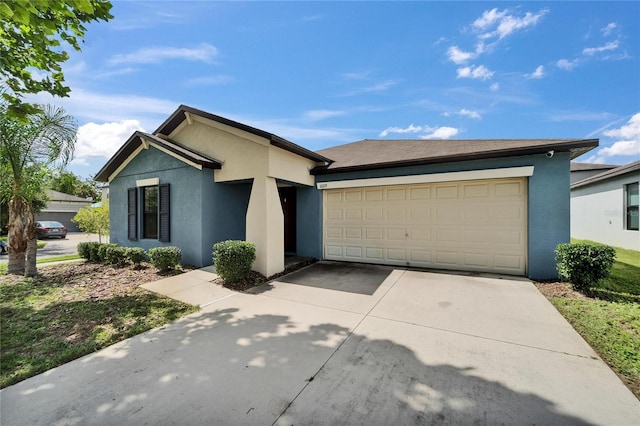 10119 Rose Petal Pl, Riverview, FL 33578 - ranch-style home featuring stucco siding, a garage, and concrete driveway