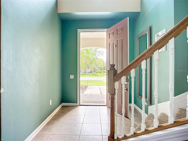 5830 100th Ave E, Parrish, FL 34219 - entryway featuring stairway and tile patterned floors