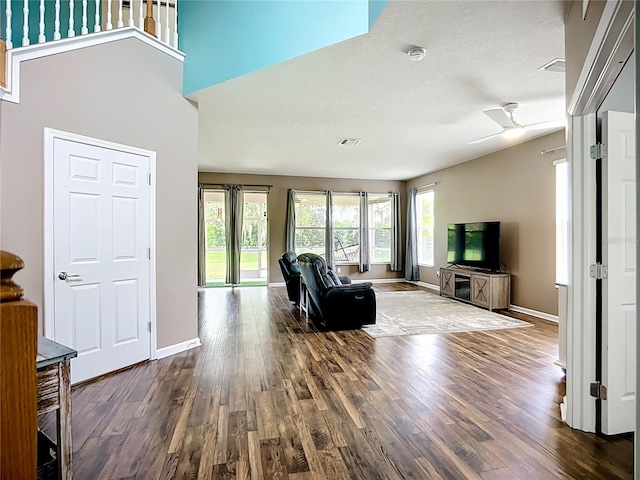 5830 100th Ave E, Parrish, FL 34219 - living area with wood finished floors and ceiling fan