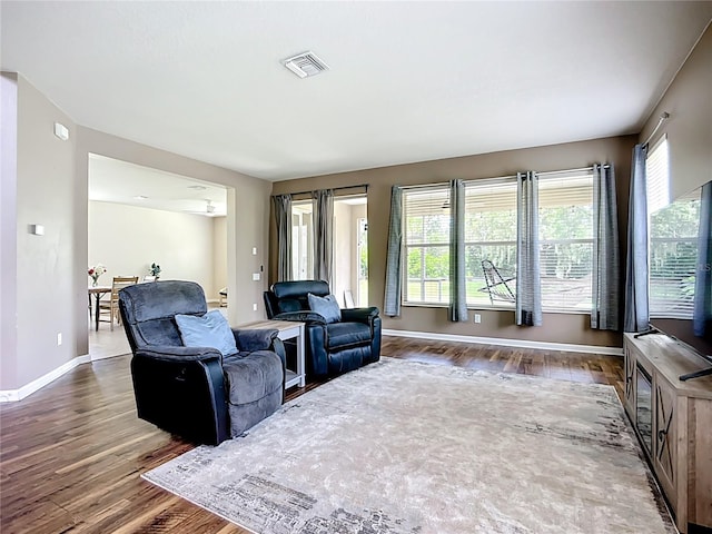 5830 100th Ave E, Parrish, FL 34219 - living area with wood finished floors