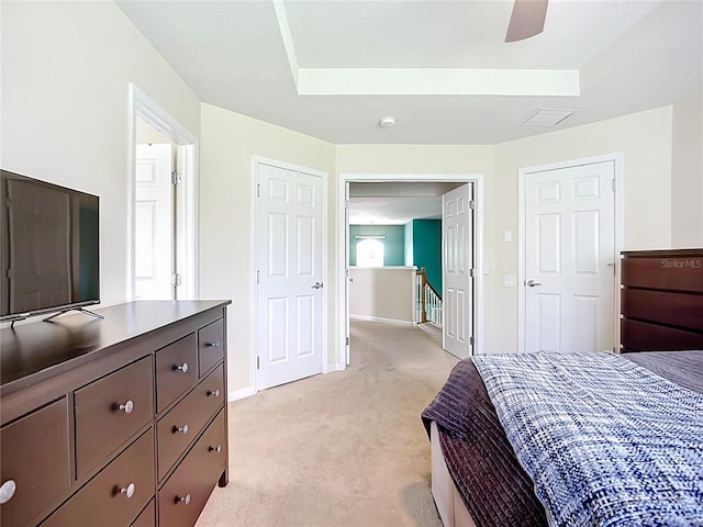 5830 100th Ave E, Parrish, FL 34219 - bedroom with light carpet and ceiling fan