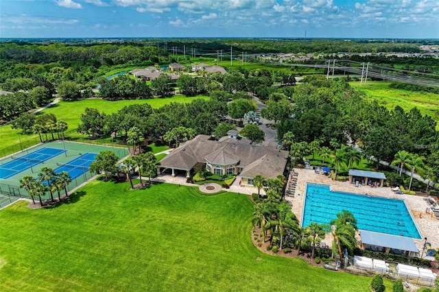 5830 100th Ave E, Parrish, FL 34219 - aerial view of a pool