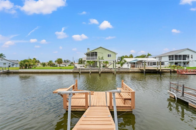 7401 Islander Ln, Hudson, FL 34667 - dock featuring a water view and a residential view