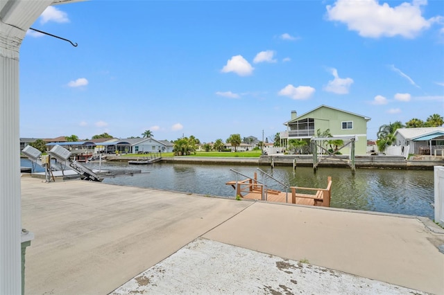 7401 Islander Ln, Hudson, FL 34667 - dock featuring a water view and a residential view
