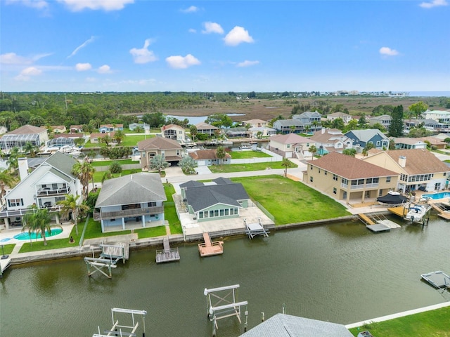7401 Islander Ln, Hudson, FL 34667 - aerial view of residential area featuring a large body of water
