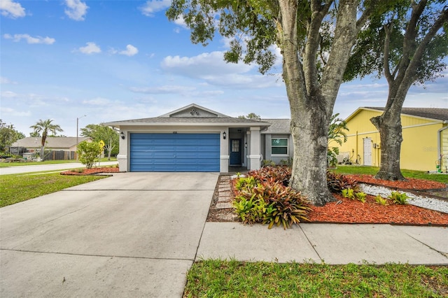 4108 Woodtrail Blvd, New Port Richey, FL 34653 - ranch-style home featuring driveway, a garage, and stucco siding