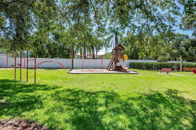 3350 Fox Hunt Dr, Palm Harbor, FL 34683 - view of yard featuring a playground