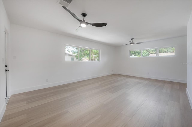 6108 Oak Ridge Ave, New Port Richey, FL 34653 - unfurnished room featuring ceiling fan and light wood finished floors