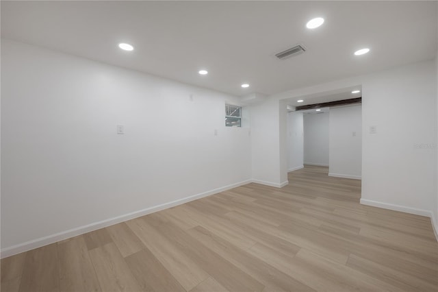 6108 Oak Ridge Ave, New Port Richey, FL 34653 - spare room with recessed lighting and light wood finished floors