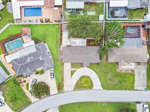 5934 51st Ave N, Kenneth City, FL 33709 - bird's eye view of a pool area