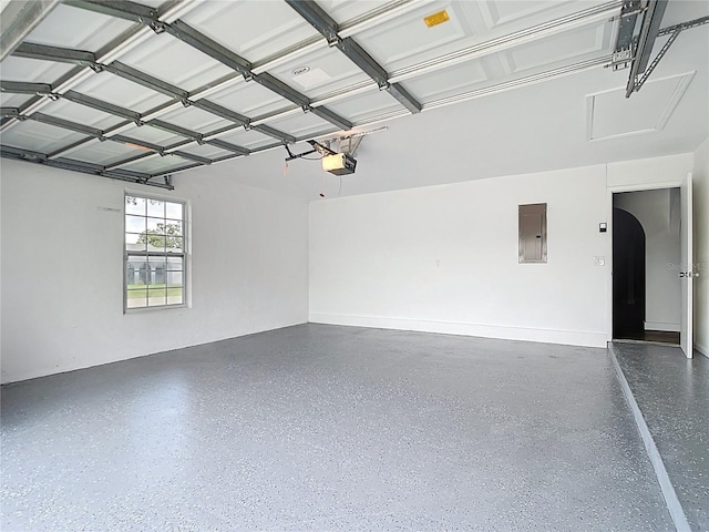20352 Astoria Ave, Port Charlotte, FL 33952 - garage featuring electric panel and a garage door opener