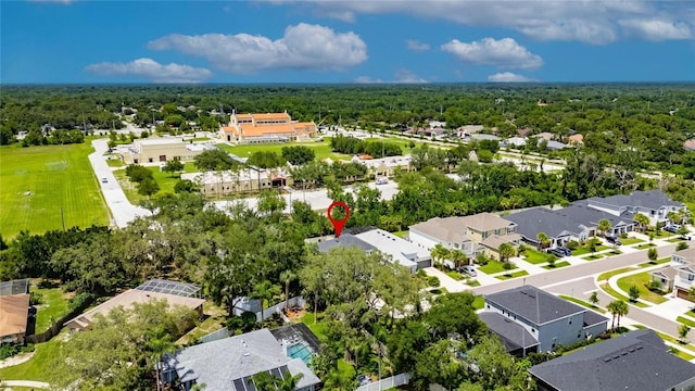 10399 Boyette Brook St, Riverview, FL 33569 - aerial perspective of suburban area featuring a heavily wooded area