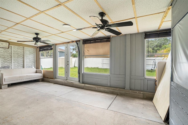 15906 Country Farm Pl, Tampa, FL 33624 - unfurnished sunroom with a ceiling fan and healthy amount of natural light