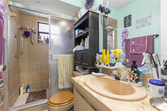 7018 Arbor View Ln, New Port Richey, FL 34653 - bathroom with vanity and a stall shower