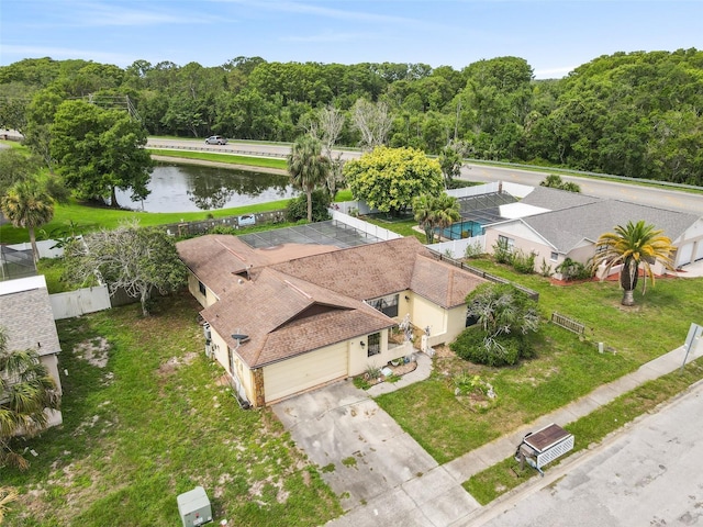 7018 Arbor View Ln, New Port Richey, FL 34653 - view from above of property featuring a large body of water and a heavily wooded area