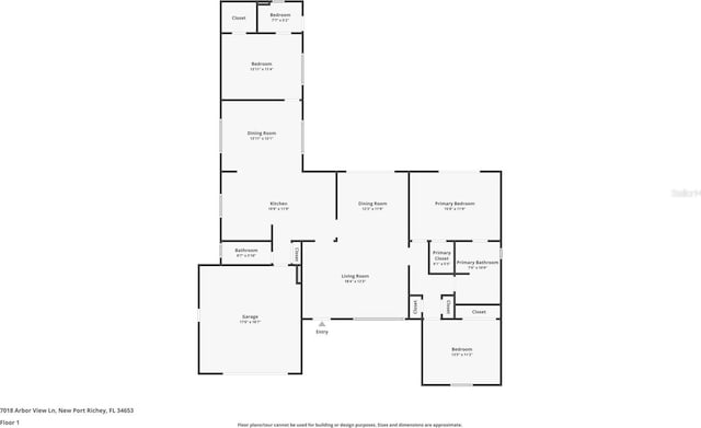 7018 Arbor View Ln, New Port Richey, FL 34653 - view of room layout