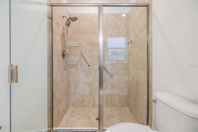 12251 Duckett Ct, Spring Hill, FL 34610 - bathroom featuring toilet and a stall shower