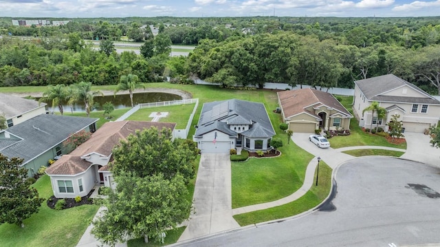 12251 Duckett Ct, Spring Hill, FL 34610 - aerial perspective of suburban area with a large body of water