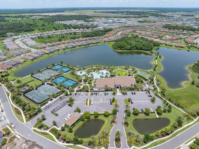 10450 Highland Park Pl, Palmetto, FL 34221 - aerial overview of property's location with a nearby body of water and nearby suburban area