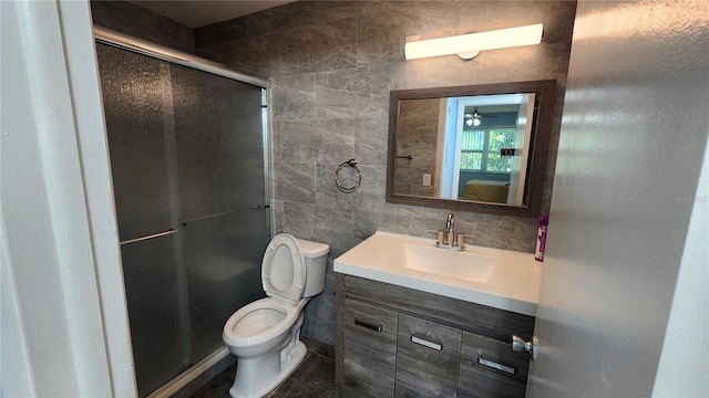 3123 29th Ave N Unit 105, Saint Petersburg, FL 33713 - full bath with tile walls, vanity, and a shower stall