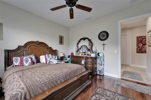 13102 Done Groven Dr, Dover, FL 33527 - bedroom featuring wood finished floors and ceiling fan