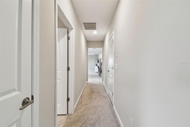 10282 Echo Dock Loop, San Antonio, FL 33576 - hallway featuring light colored carpet and baseboards