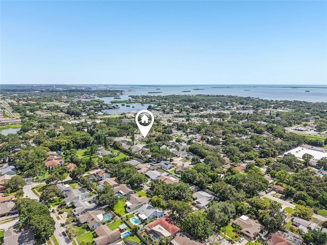 852 Crystal Dr, Palm Harbor, FL 34683 - aerial view of residential area featuring a nearby body of water