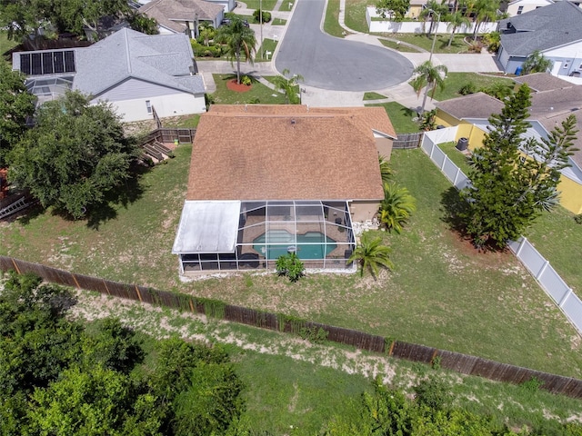 9702 Mary Robin Dr, Riverview, FL 33569 - aerial perspective of suburban area featuring a pool