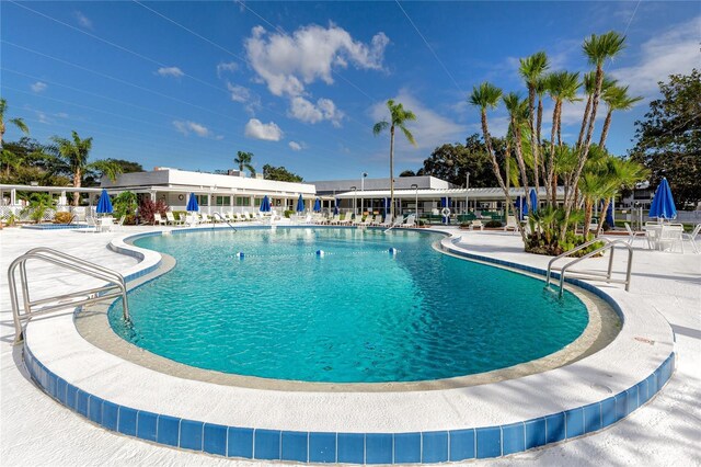 8584 111th St Unit 308, Seminole, FL 33772 - community pool featuring a patio area