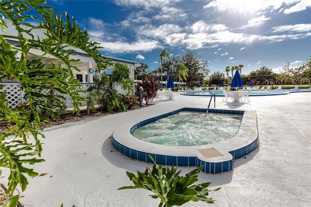 8584 111th St Unit 308, Seminole, FL 33772 - community pool with a hot tub and a patio area