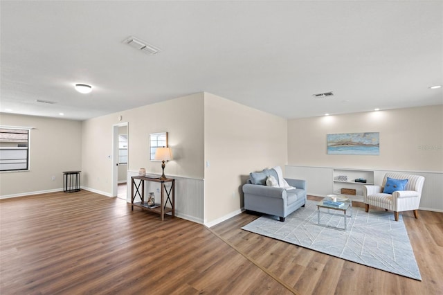 4530 Zack Dr, New Port Richey, FL 34653 - living area featuring wood finished floors and recessed lighting