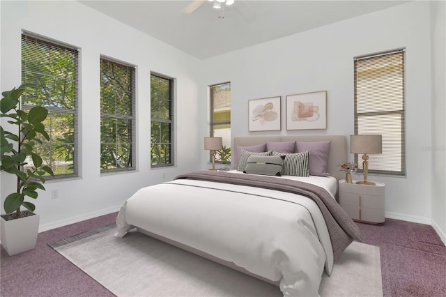 211 Arlington Ave E, Oldsmar, FL 34677 - carpeted bedroom featuring multiple windows and ceiling fan