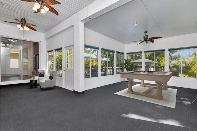 211 Arlington Ave E, Oldsmar, FL 34677 - sunroom / solarium featuring billiards and carpet flooring